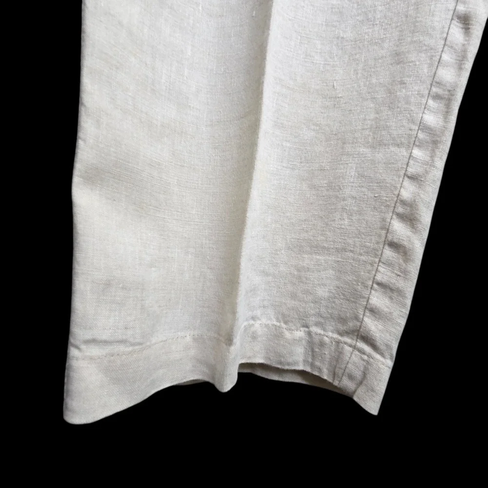 Tommy Bahama Relax Linen Cargo Pants Mens SZ XL Ivory Light Cream Casual Beach